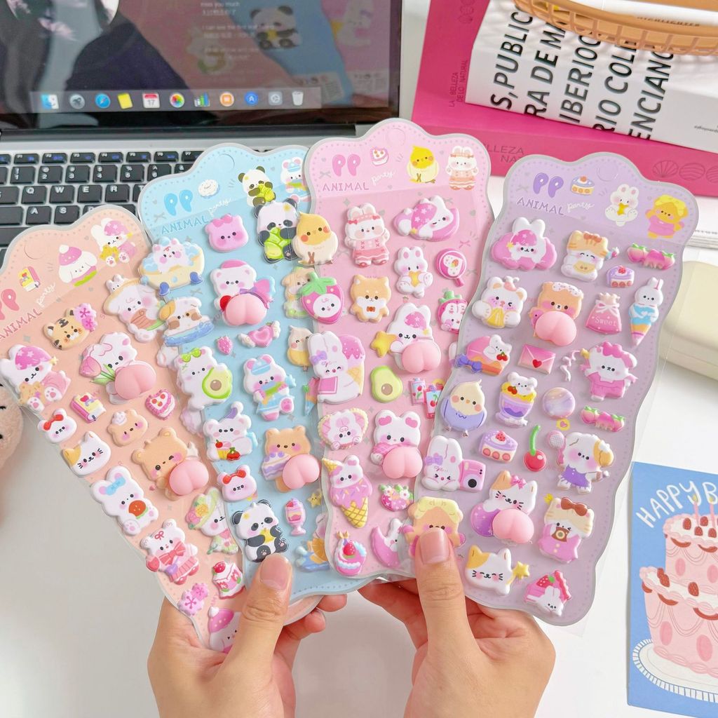 Phone Cases Kids - 4 قطع ملصقات أطفال ثلاثية الأبعاد