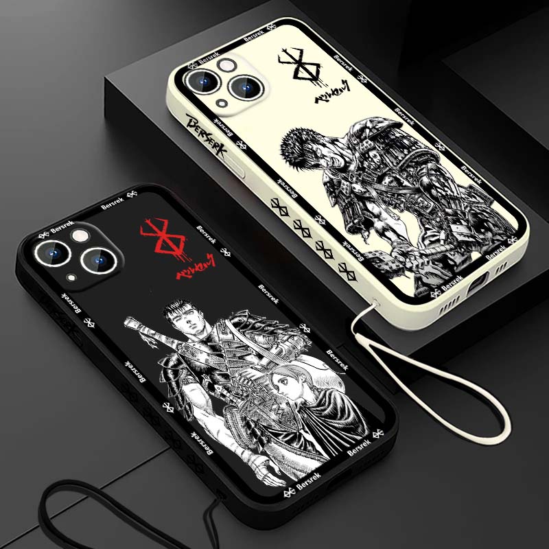 Phone Cases Apple - جراب هاتف سائل بتصميم أنمي ياباني
