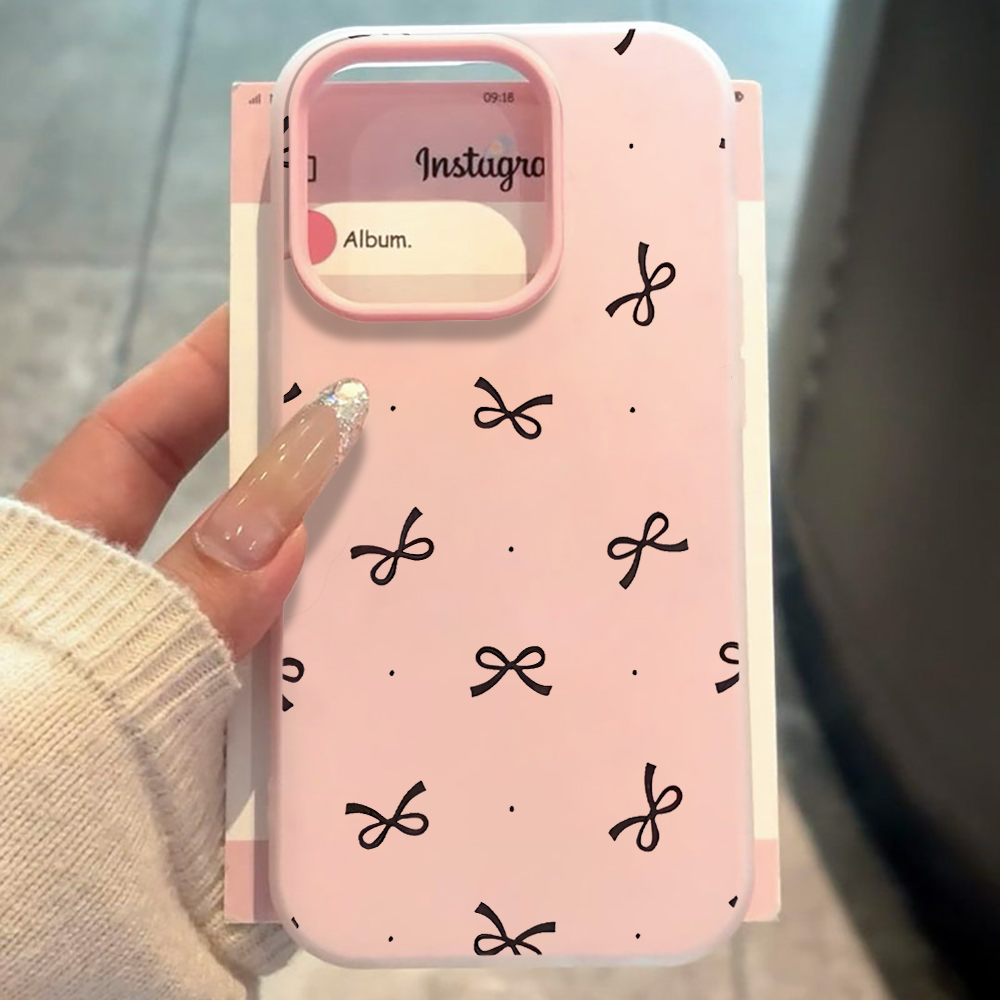 Phone Cases Redmi - غطاء هاتف لطيف بتصميم فيونكة ونقاط