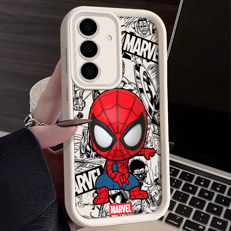 Phone Cases Galaxy S23 - غطاء هاتف سيليكون لطيف بتصميم سبايدرمان