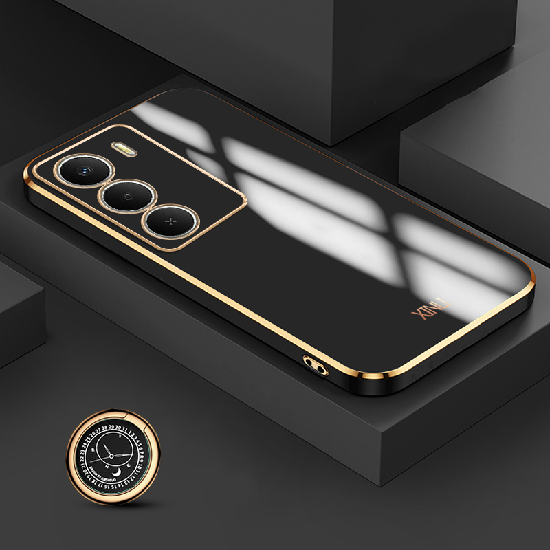 Phone Cases Realme - جراب هاتف مربع من السيليكون الناعم