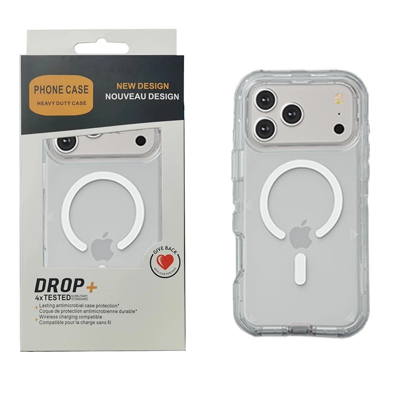 Rugged Armor Case - غطاء حماية هجين شفاف متوافق مع