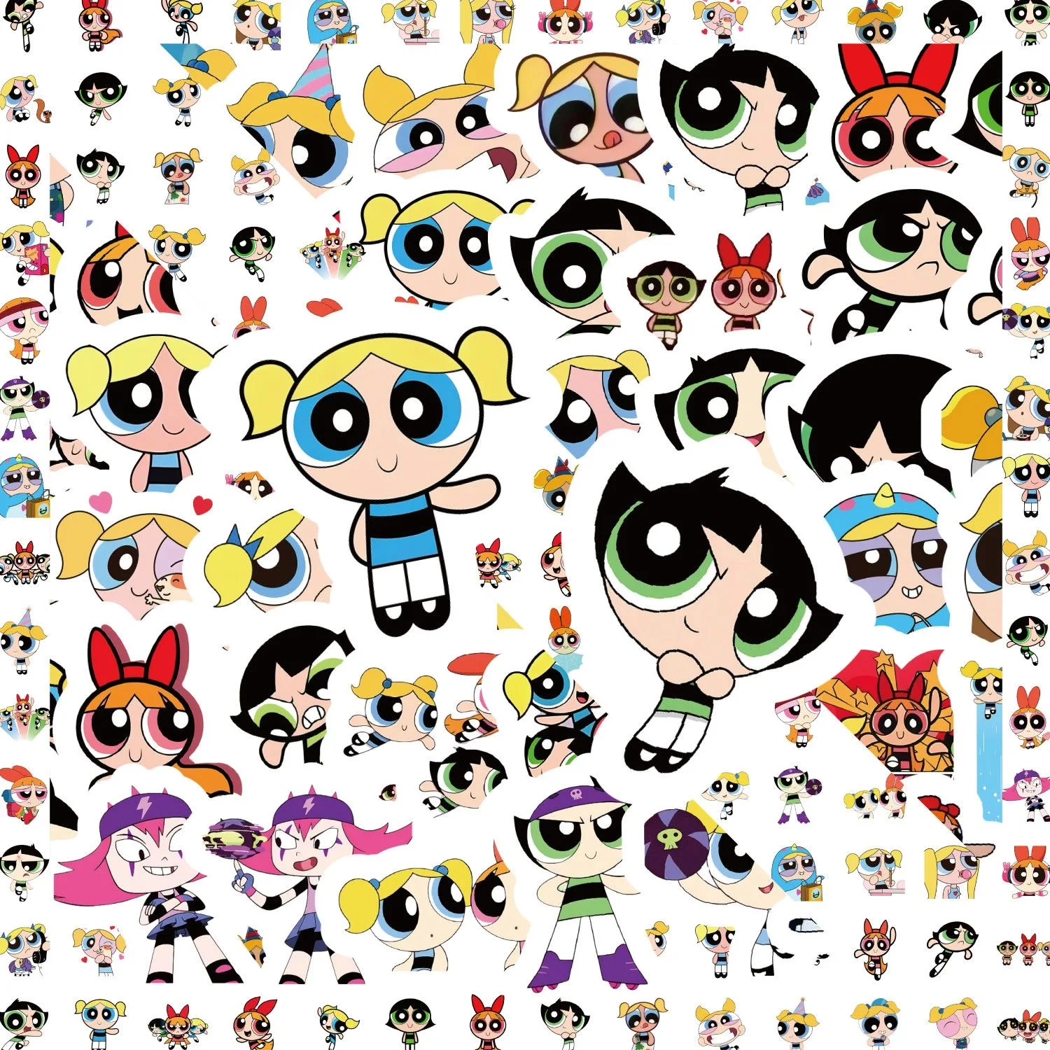 Phone Cases Kids - 100 قطعة ملصقات فتيات القوة الكرتونية،