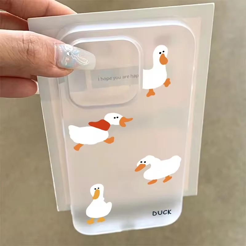 Phone Cases Cute Iphone 13 - سوبر لطيف بطة الدجال ماتي شفافة