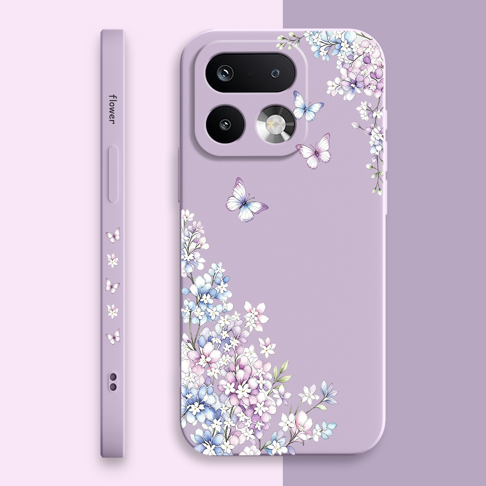 Phone Cases Realme - غطاء هاتف بلون البنفسج المزهر لهواتف
