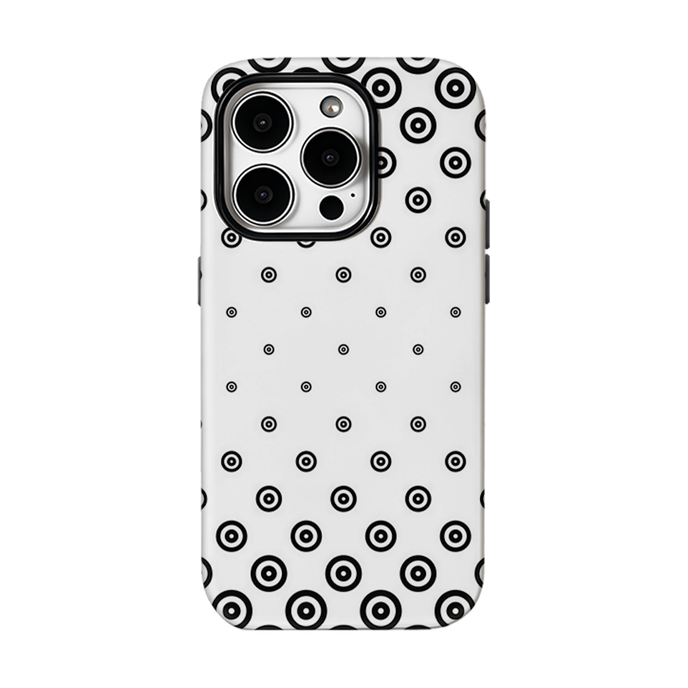 Phone Cases Target - جراب هاتف بنقاط سوداء وبيضاء لهاتف