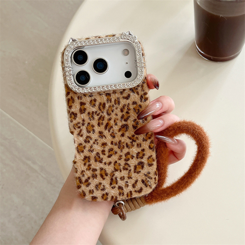 Phone Cases Apple - حافظة هاتف فاخرة مرصعة بالألماس بنقشة