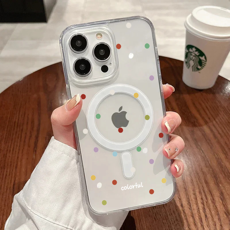 Phone Cases Korean - INS الكورية الإبداعية الملونة موجة النقاط