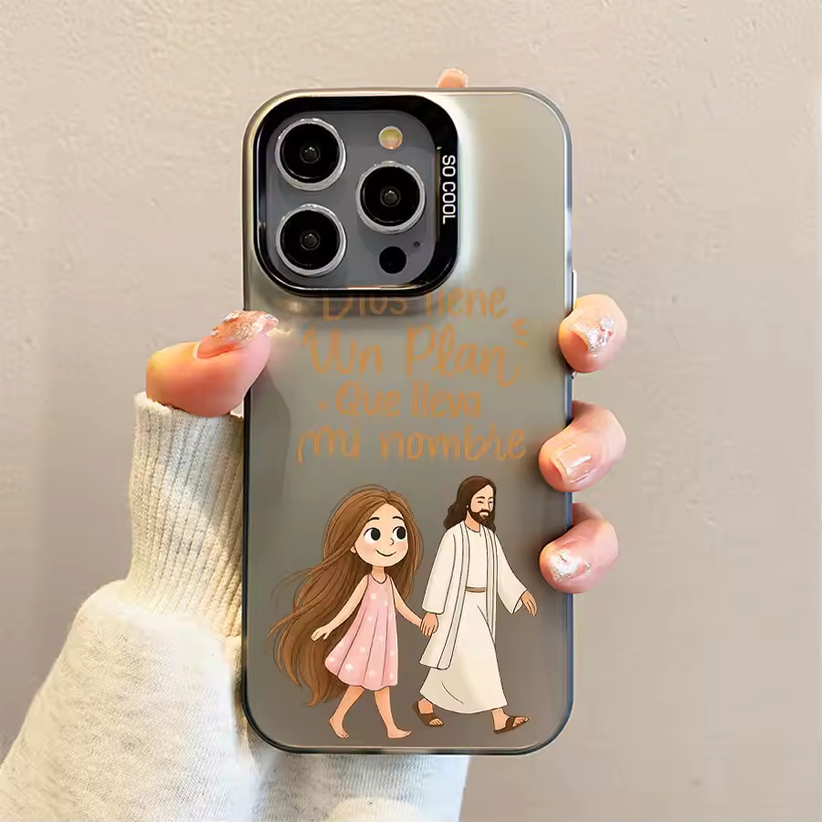 Phone Cases Cute Iphone 13 - جراب هاتف مطفأ اللمعة بتصميم فتاة