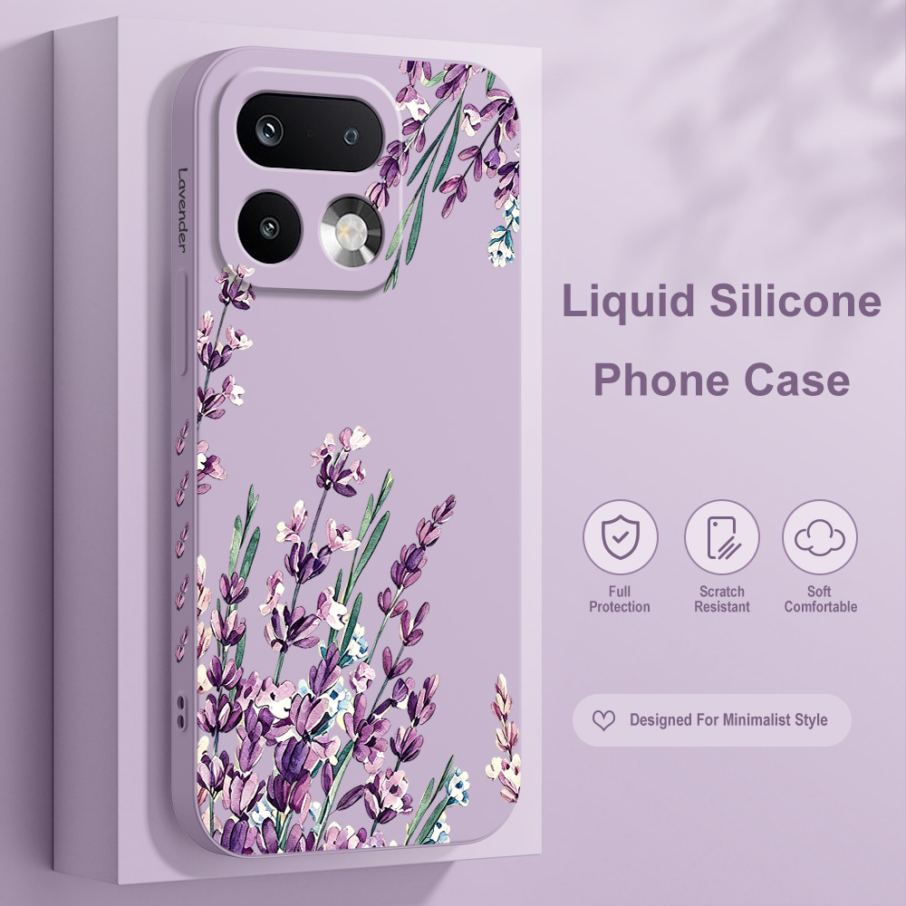 Phone Cases Realme - غطاء هاتف بتصميم أغصان اللافندر لهواتف