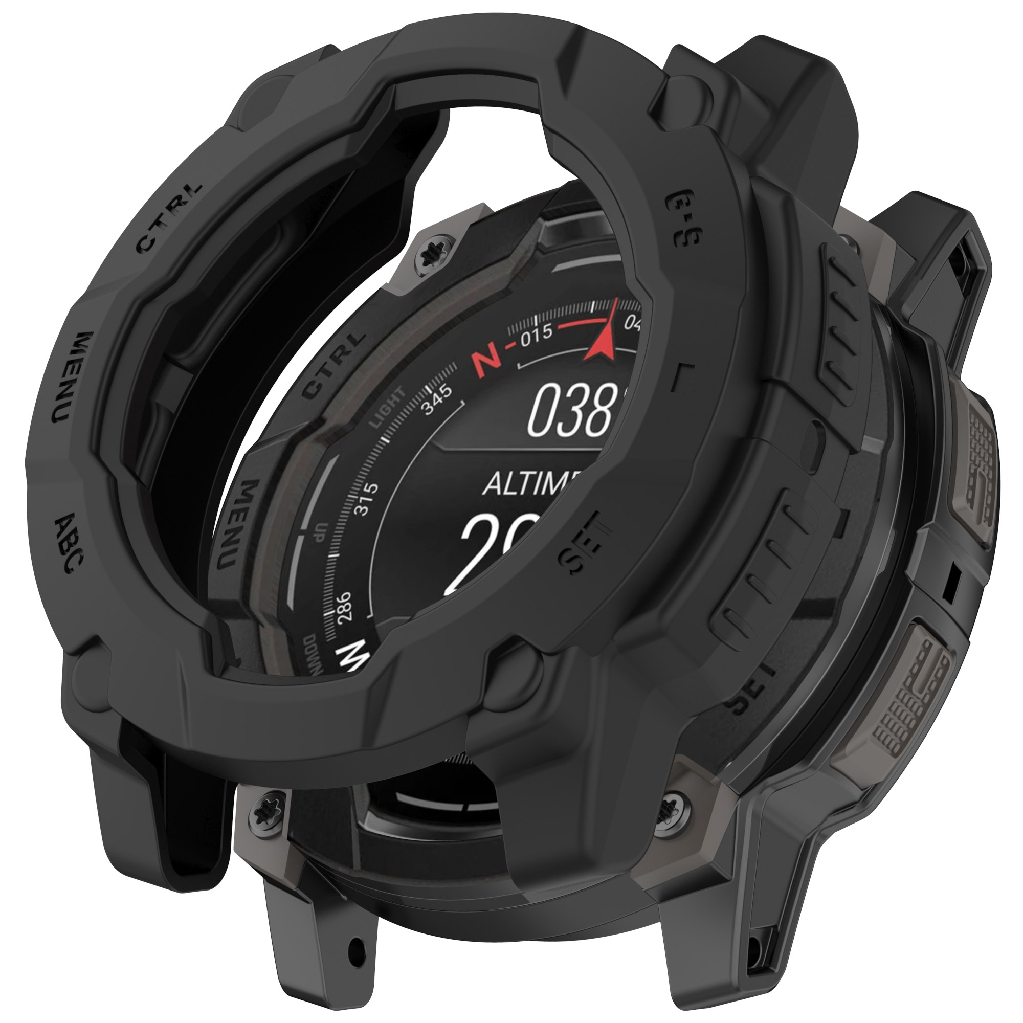 Rugged Armor Case - لساعة Garmin Instinct E مقاس 45