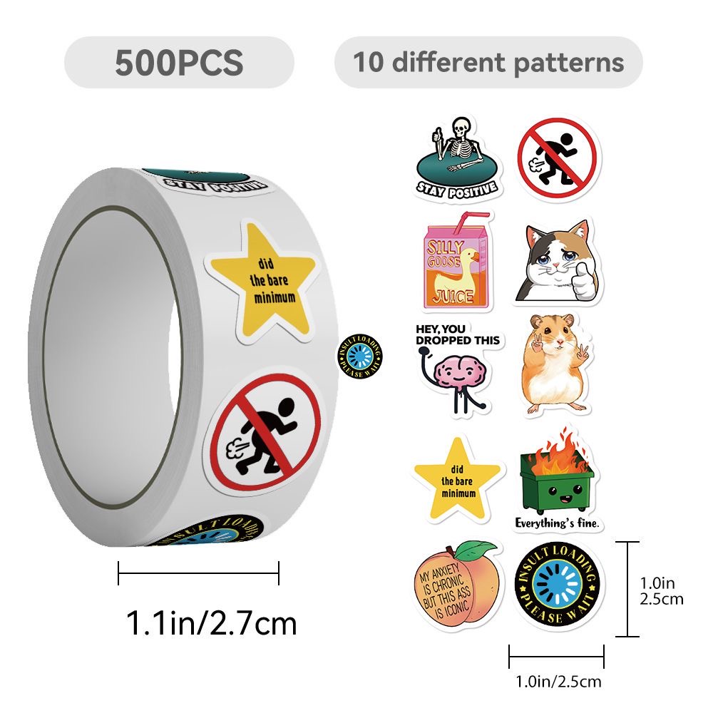 500 قطعة من ملصقات الميمز المض - مراجعة Phone Cases Kids وسعره