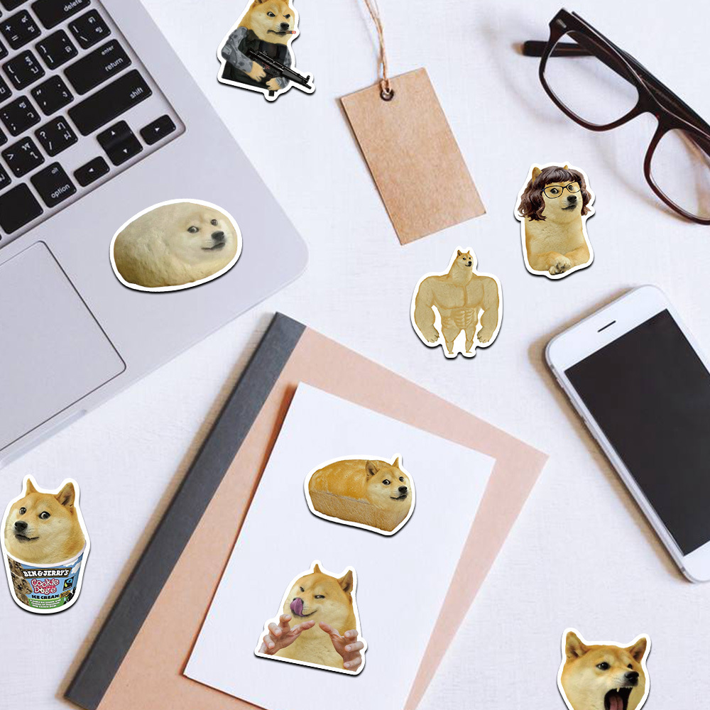 50 قطعة ملصقات دوج ميم مضحكة ر - مراجعة Phone Cases Kids وسعره
