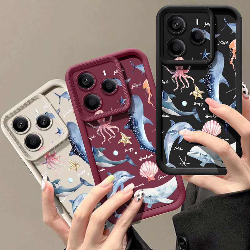 غطاء هاتف ناعم بنمط دولفين لطي - مراجعة Phone Cases Redmi وسعره