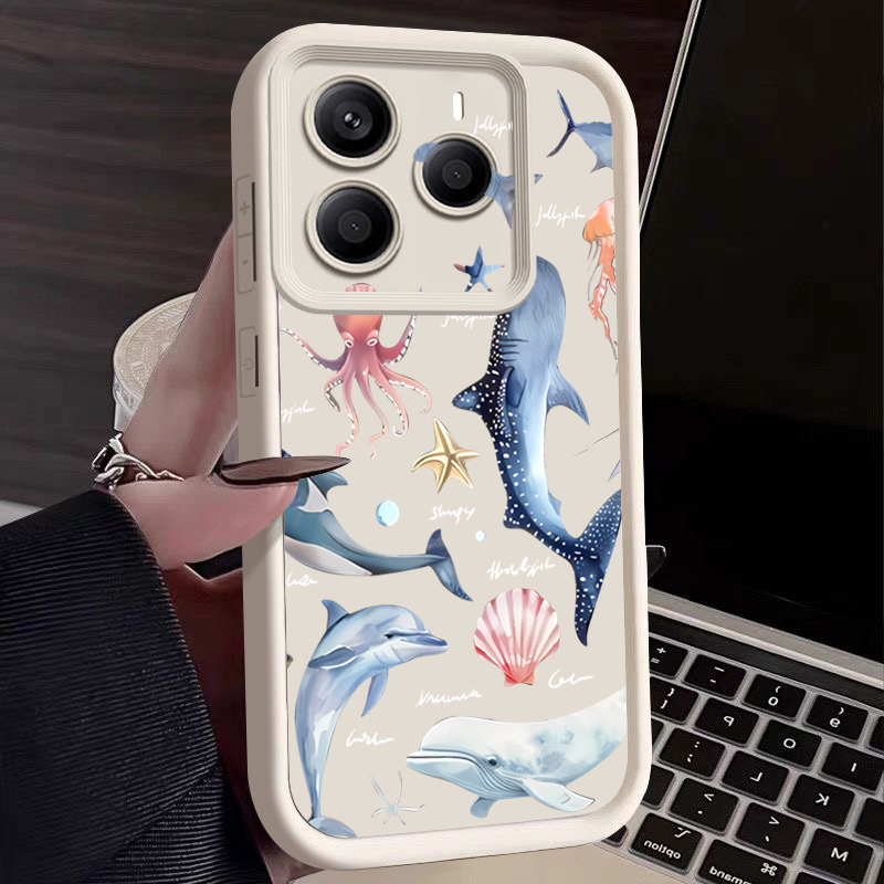 غطاء هاتف ناعم بنمط دولفين لطي - مراجعة Phone Cases Redmi وسعره