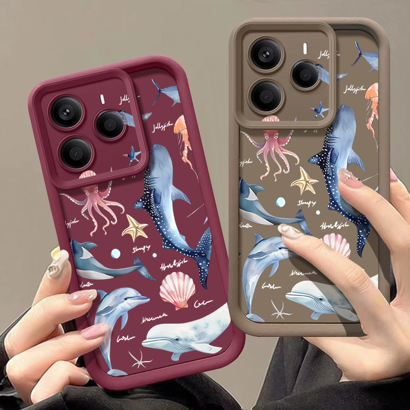 غطاء هاتف ناعم بنمط دولفين لطي - مراجعة Phone Cases Redmi وسعره