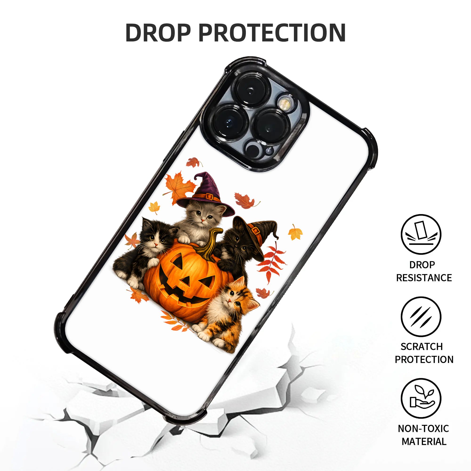 غطاء هاتف للهالوين بتصميم قطط  - مراجعة Phone Cases Kids وسعره