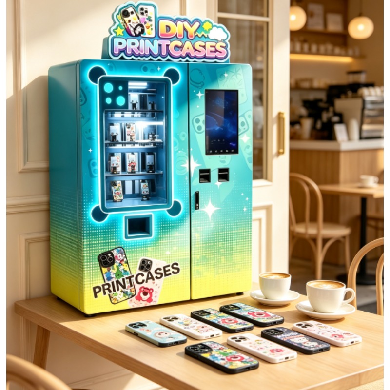 ماكينة بيع ذاتي لطباعة أغطية ا - مراجعة Phone Cases Vending Machine وسعره