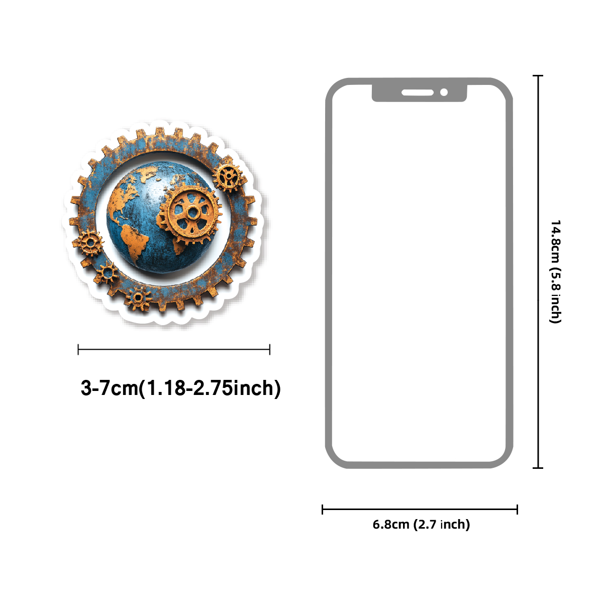 46 قطعة من الملصقات المعدنية ا - مراجعة Phone Cases Kids وسعره