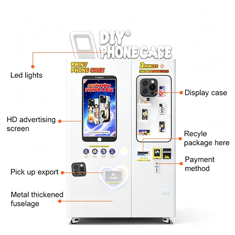 كشك بيع أغطية الهواتف المخصصة، - مراجعة Phone Cases Vending Machine وسعره