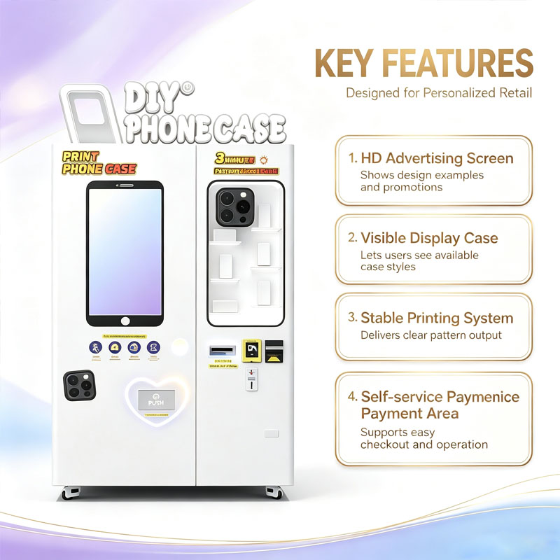 كشك بيع أغطية الهواتف المخصصة، - مراجعة Phone Cases Vending Machine وسعره