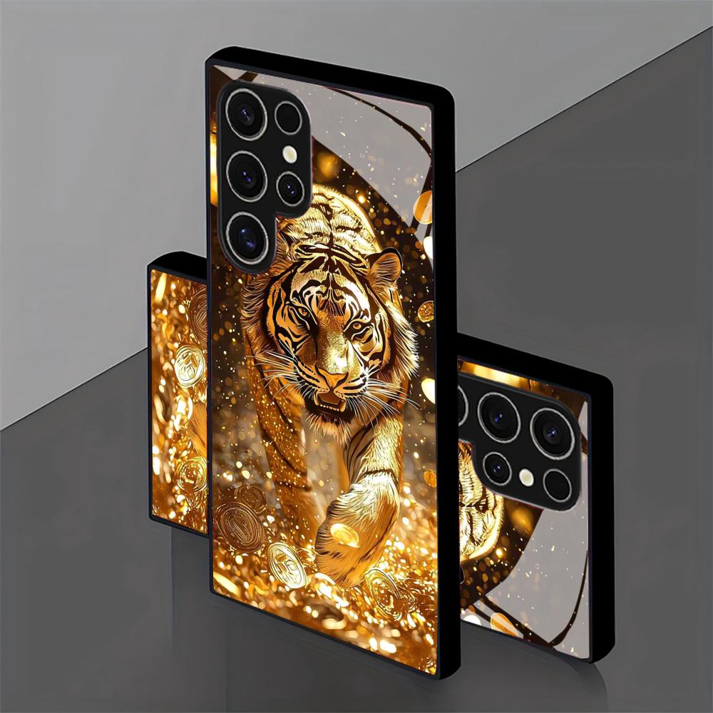 جراب هاتف زجاجي بنمط النمر لها - مراجعة Phone Cases Galaxy S23 وسعره