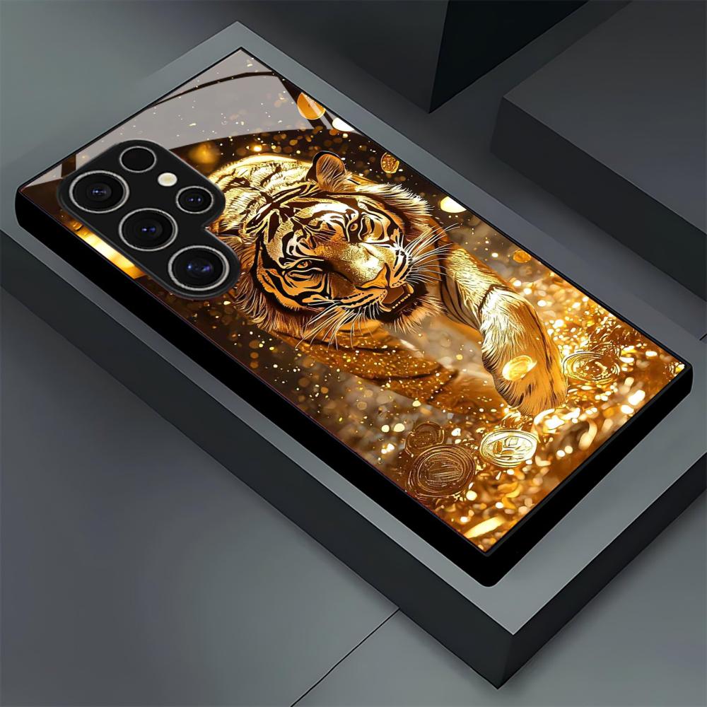 جراب هاتف زجاجي بنمط النمر لها - مراجعة Phone Cases Galaxy S23 وسعره
