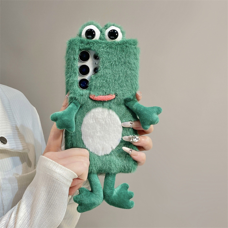 غطاء هاتف على شكل ضفدع مخملي،  - مراجعة Phone Cases Galaxy S23 وسعره